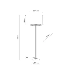 UMBERTO WHITE GOLD LAMPA PODŁOGOWA 1 (16033) - TK Lighting