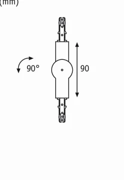URail Łącznik przegubowy max 1000W Czarny Mat 230V Tworzywo sztuczne/Metal (PL96909) - PAULMANN
