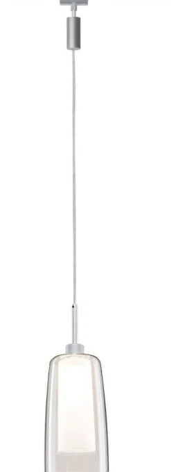 URail LED Pendulum Arido II 1x5W GU10 Chrom Mat/przezr/satyna 230V Metal/Szkło (PL94998) - PAULMANN