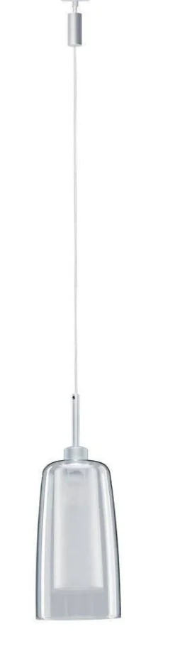 URail LED Pendulum Arido II 1x5W GU10 Chrom Mat/przezr/satyna 230V Metal/Szkło (PL94998) - PAULMANN