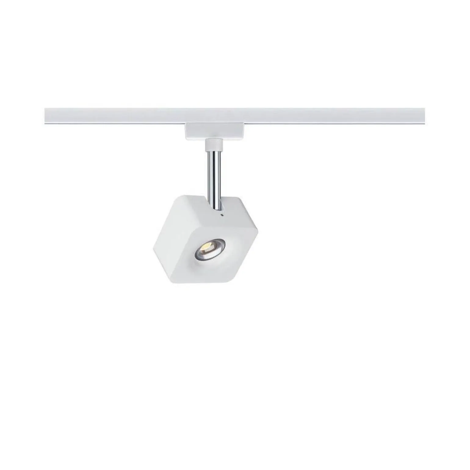 URail System Spot Cube 1x8W ściemniana Biały 230V Metal/Tworzywo sztuczne (PL95511) - PAULMANN