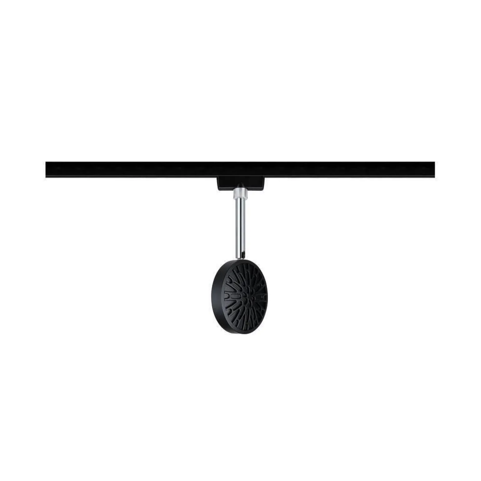 URail System Spot Discus 1x5W Czarny Mat Chrom 230V Metal/Tworzywo sztuczne ściemniany (PL96922) - PAULMANN