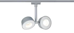 URail System Spot Double Pellet 2x4W Chrom Mat/Biały 230V (PL95471) - PAULMANN