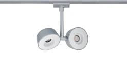 URail System Spot Double Pellet 2x4W Chrom Mat/Biały 230V (PL95471) - PAULMANN