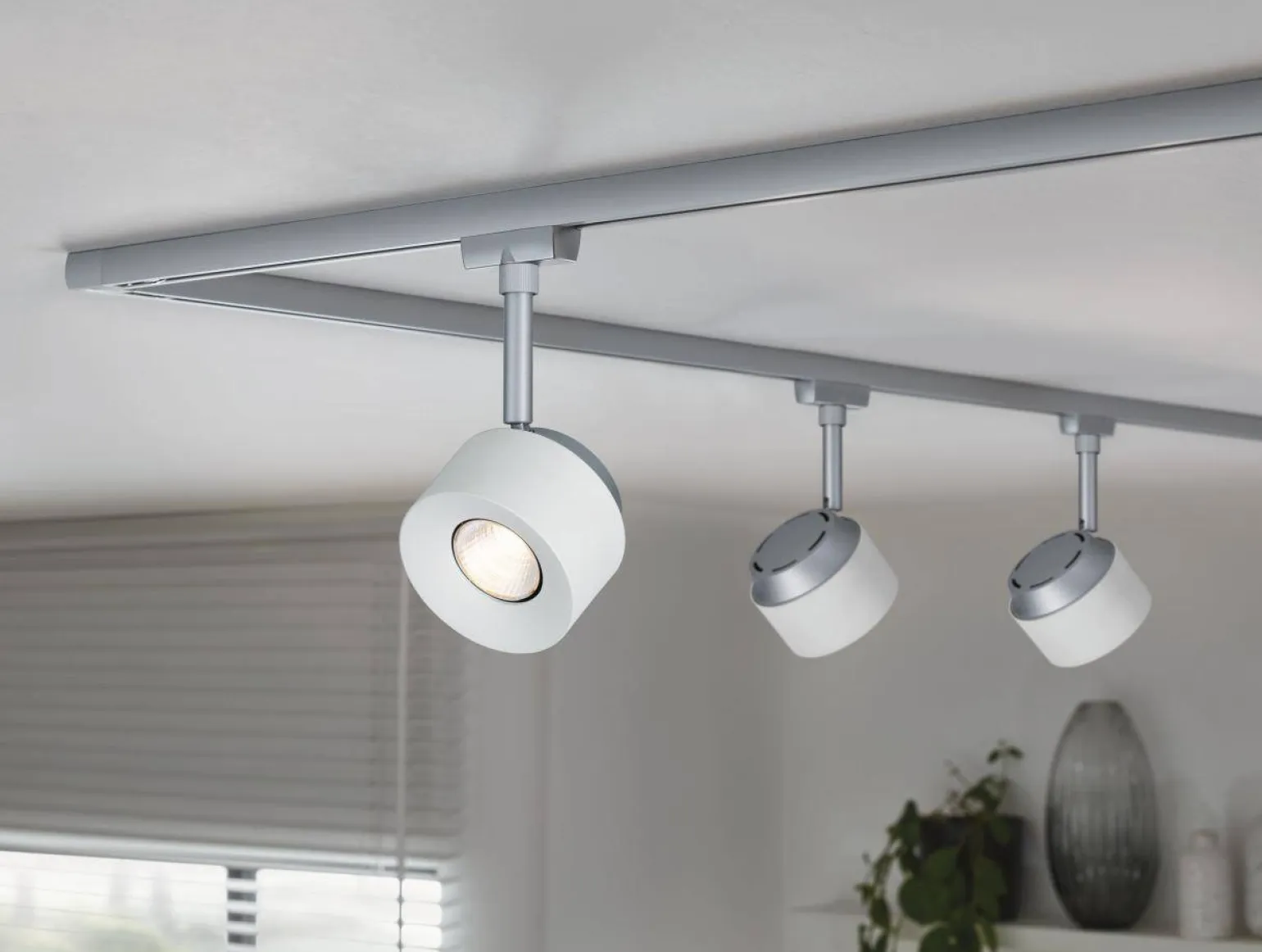 URail System Spot Pane 1x7W Biały/Chrom Mat 230V Metal/Tworzywo sztuczne (PL95373) - PAULMANN