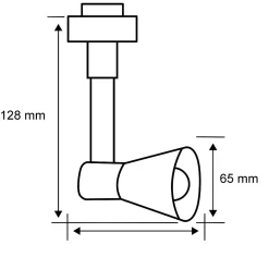 URail System Spot Tube LED GU10 230V max. 1x 10W Chrom Mat/Tworzywo sztuczne (PL96962) - PAULMANN