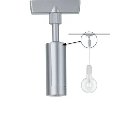 URail Universal adapter do zwisu Chrom mat 230V metal/tworzywo sztuczne (PL95551) - PAULMANN