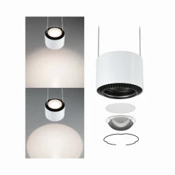 URail zwis Aldan 1x13W Biały/ Czarny 230V metal ściemniany (PL94971) - PAULMANN