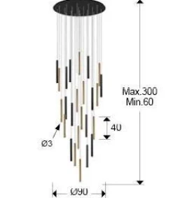 Varas lampa wisząca 25L (373968D) - Schuller