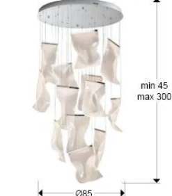 Velos II lampa wisząca 13L (609647ND) - Schuller