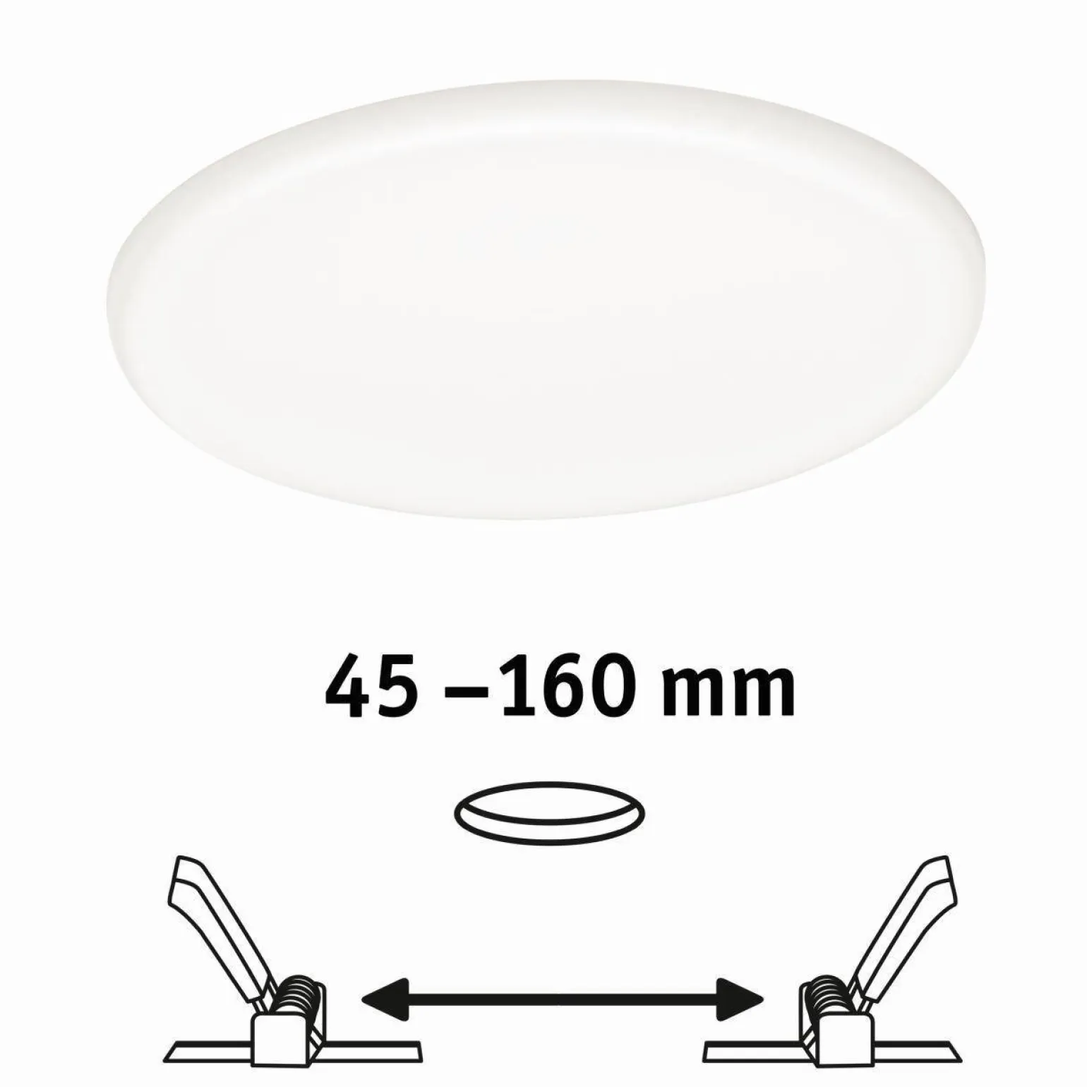 Veluna VariFit Panel LED IP44 17,5W 4000K 3-st ściemniane 185mm Tworzywo sztuczne (PL93067) - PAULMANN