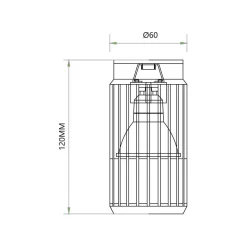 VERTICAL BLACK DOWNLIGHT 1xGU10 (ML0292) - Milagro