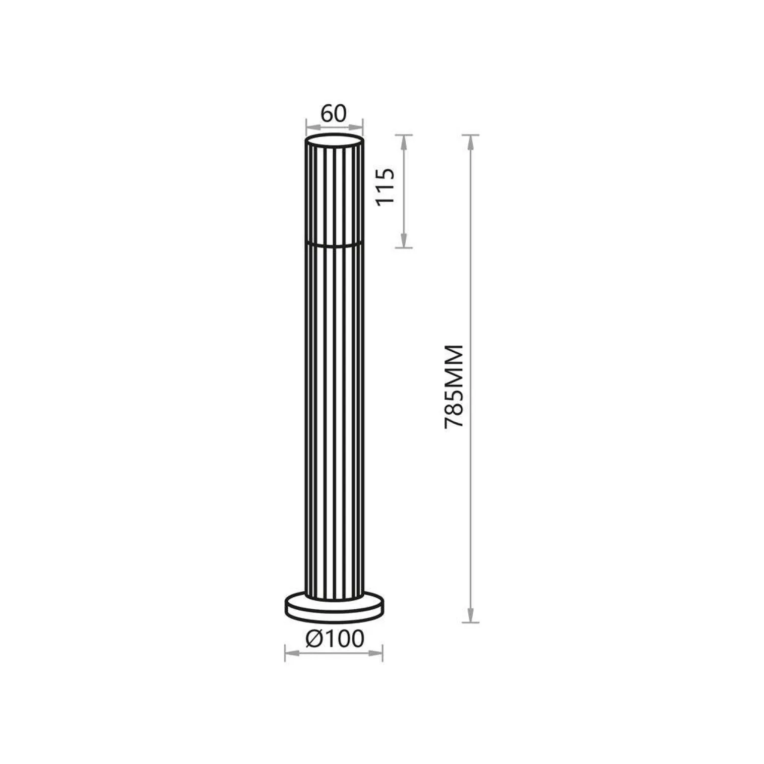 VERTICAL BLACK LAMPA OGRODOWA 1xGU10 IP44 (ML0301) - Milagro