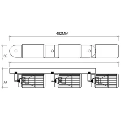 VERTICAL WHITE SPOT 3xGU10 (ML0306) - Milagro