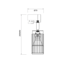 VERTICAL WHITE TRACK 1xGU10 (ML0303) - Milagro