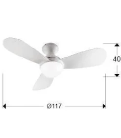 Vito wentylator z oświetleniem LED (218047) - Schuller