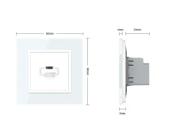 VL-WUSB-CHARGER45W-61 Moduł biały szybka ładowarka USB-C 45W