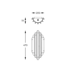 W0556-02A-V7V7 ALEXANDRIA KINKIET - Zuma Line