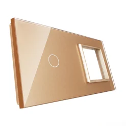 Włącznik dotykowy EC Wi-Fi z gniazdem elektrycznym złoty (VL-C701GEC-63) LIVOLO