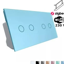 Włącznik dotykowy krzyżowo-schodowy 2 + 2 EC Wi-Fi niebieski (VL-C7022SEC-69) LIVOLO