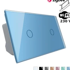 Włącznik dotykowy krzyżowo-schodowy 1 + 1 EC Wi-Fi niebieski (VL-C7011SEC-69) LIVOLO