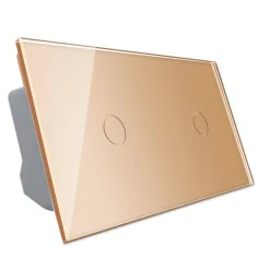 Włącznik dotykowy krzyżowo-schodowy 1 + 1 EC Wi-Fi złoty (VL-C7011SEC-63) LIVOLO