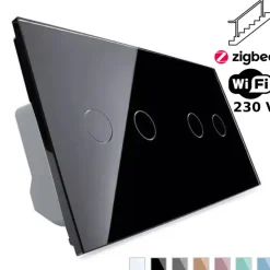 Włącznik dotykowy krzyżowo-schodowy 2 + 2 EC Wi-Fi czarny (VL-C702SEC-62) LIVOLO