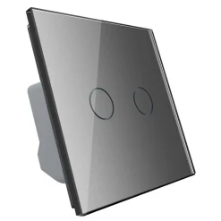 Włącznik dotykowy LIVOLO krzyżowo-schodowy podwójny EC Wi-Fi srebrny (VL-C702SEC-64) LIVOLO