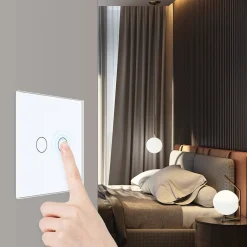 Włącznik dotykowy LIVOLO krzyżowo-schodowy podwójny EC Wi-Fi niebieski (VL-C702SEC-69) LIVOLO