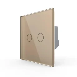 Włącznik dotykowy LIVOLO krzyżowo-schodowy podwójny EC Wi-Fi złoty (VL-C702SEC-63) LIVOLO