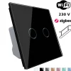 Włącznik dotykowy LIVOLO krzyżowo-schodowy podwójny EC Wi-Fi czarny (VL-C702SEC-62) LIVOLO