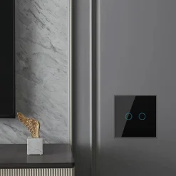 Włącznik dotykowy LIVOLO krzyżowo-schodowy podwójny EC Wi-Fi czarny (VL-C702SEC-62) LIVOLO