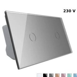 Włącznik dotykowy LIVOLO pojedynczy + pojedynczy srebrny (VL-C7011-64) LIVOLO