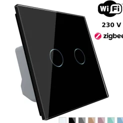 Włącznik dotykowy LIVOLO podwójny EC Wi-Fi czarny (VL-C702EC-62) LIVOLO