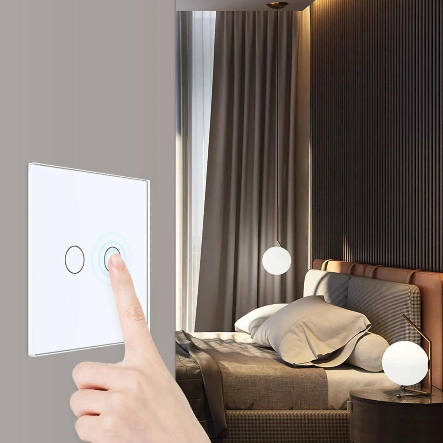 Włącznik dotykowy LIVOLO podwójny EC Wi-Fi srebrny (VL-C702EC-64) LIVOLO