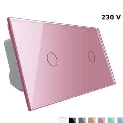 Włącznik dotykowy LIVOLO pojedynczy + pojedynczy różowy (VL-C7011-67) LIVOLO
