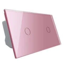Włącznik dotykowy LIVOLO pojedynczy + pojedynczy różowy (VL-C7011-67) LIVOLO