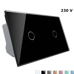Włącznik dotykowy LIVOLO pojedynczy + pojedynczy czarny (VL-C7011-62) LIVOLO