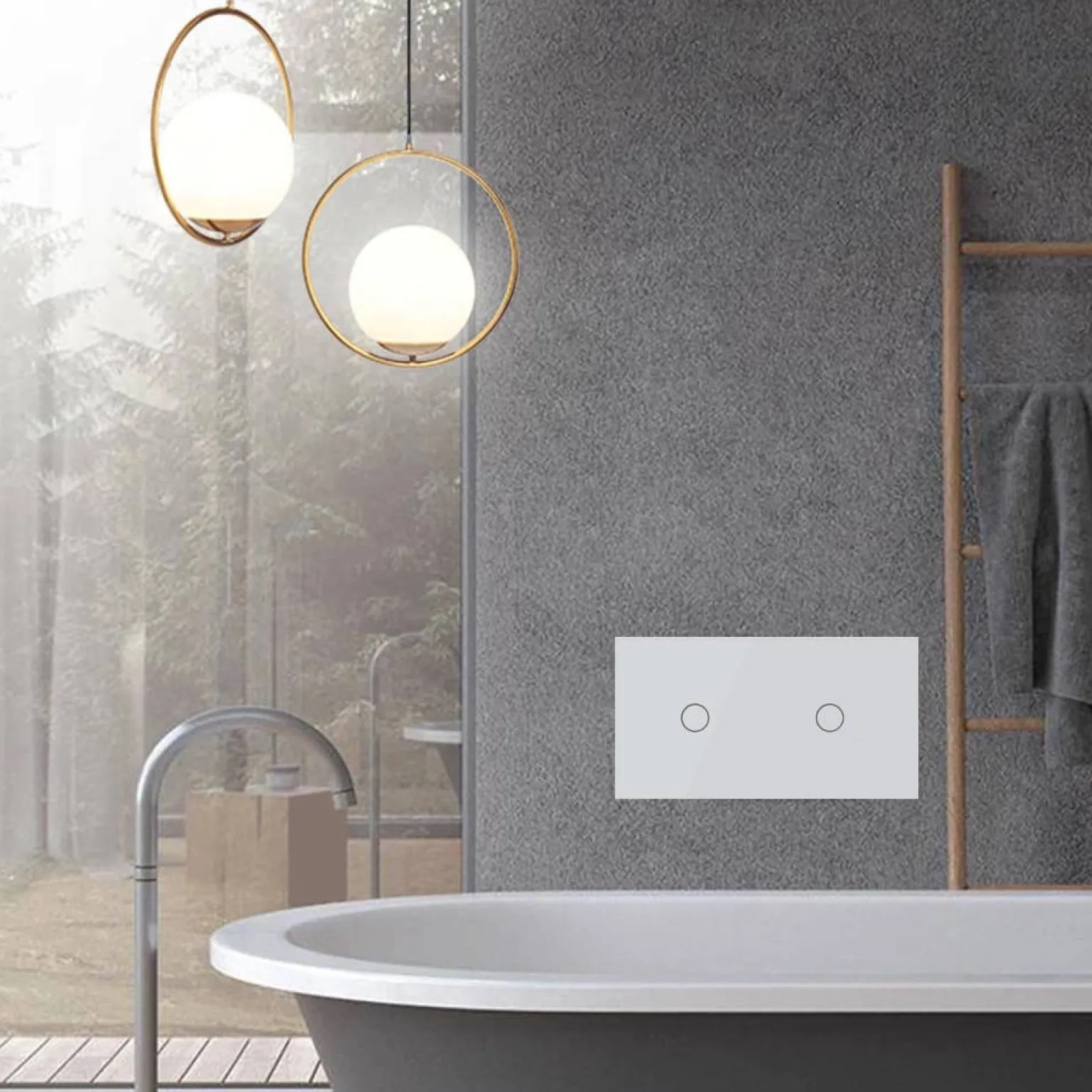 Włącznik dotykowy LIVOLO pojedynczy + pojedynczy złoty (VL-C7011-63) LIVOLO