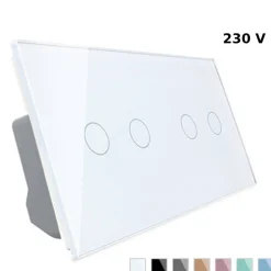 Włącznik dotykowy podwójny + podwójny biały (VL-C7022-61) LIVOLO