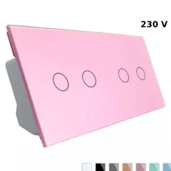 Włącznik dotykowy podwójny + podwójny różowy (VL-C7022-67) LIVOLO