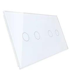 Włącznik dotykowy podwójny + podwójny EC Wi-Fi z podwójnym panelem szklanym w kolorze białym 2 + 2 (VL-C7022EC-61) LIVOLO