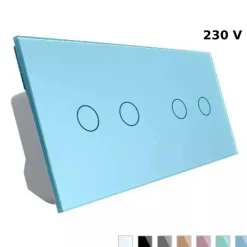 Włącznik dotykowy podwójny + podwójny niebieski (VL-C7022-69) LIVOLO