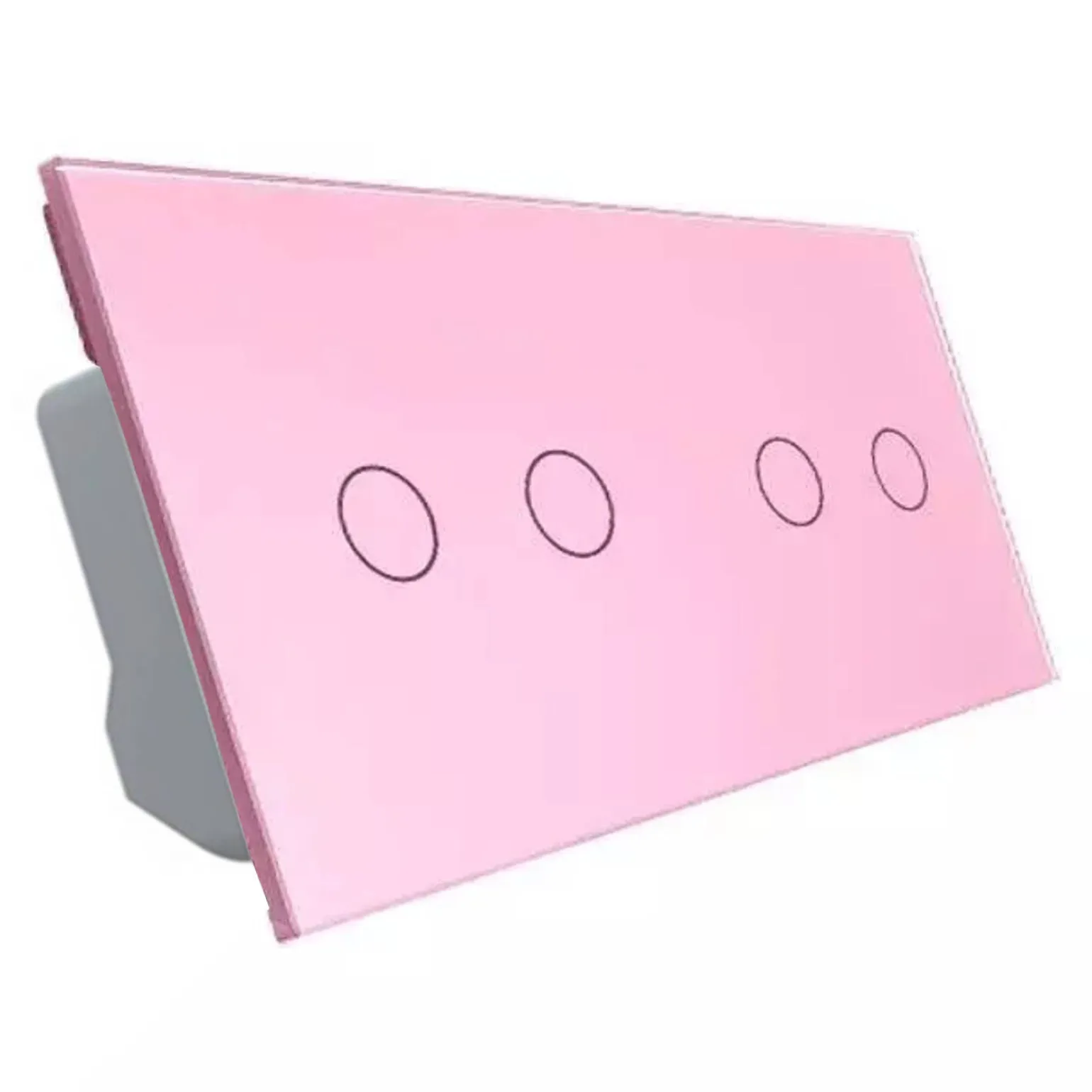 Włącznik dotykowy podwójny + podwójny EC Wi-Fi z podwójnym panelem szklanym w kolorze różowym 2 + 2 (VL-C7022EC-67) LIVOLO