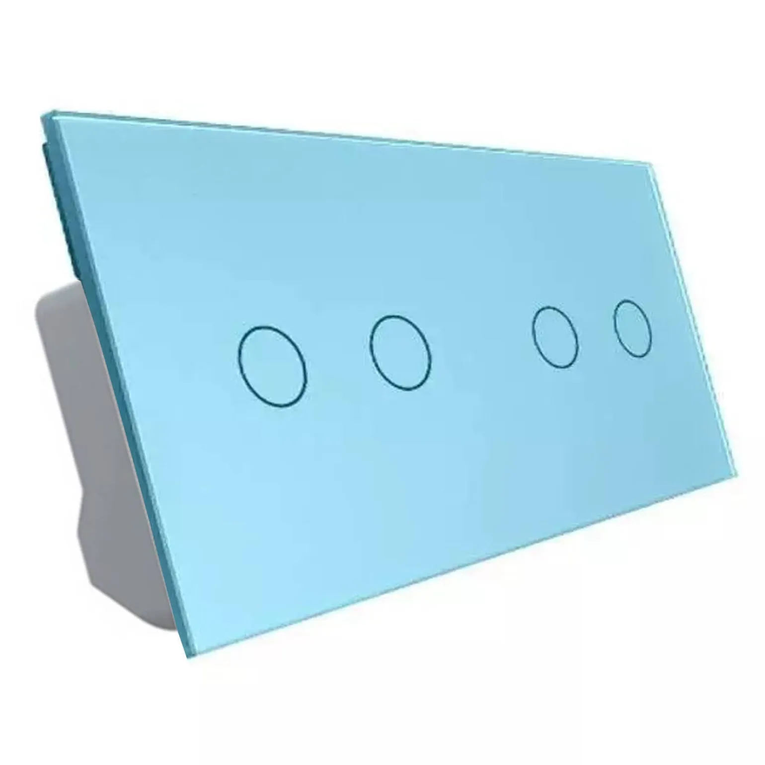 Włącznik dotykowy podwójny + podwójny EC Wi-Fi z podwójnym panelem szklanym w kolorze niebieskim 2 + 2 (VL-C7022EC-69) LIVOLO