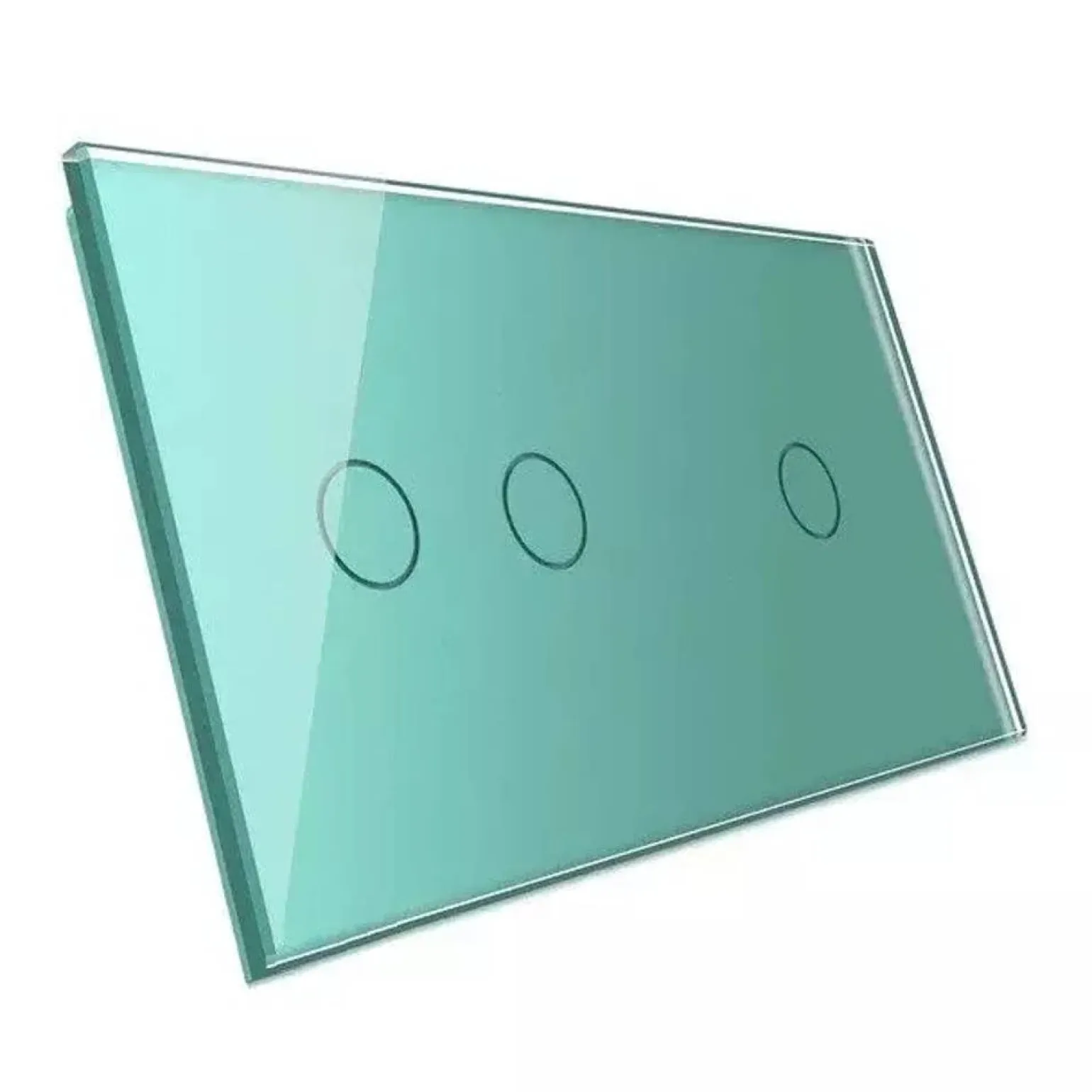 Włącznik dotykowy podwójny + pojedynczy EC Wi-Fi i Podwójny panel szklany w kolorze zielonym (VL-C7012EC-68) LIVOLO