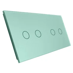 Włącznik dotykowy podwójny + podwójny zielony (VL-C7022-68) LIVOLO