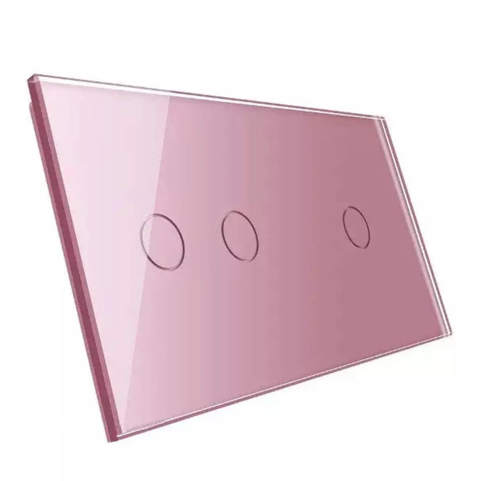 Włącznik dotykowy podwójny + pojedynczy EC Wi-Fi i Podwójny panel szklany w kolorze różowym (VL-C7012EC-67) LIVOLO