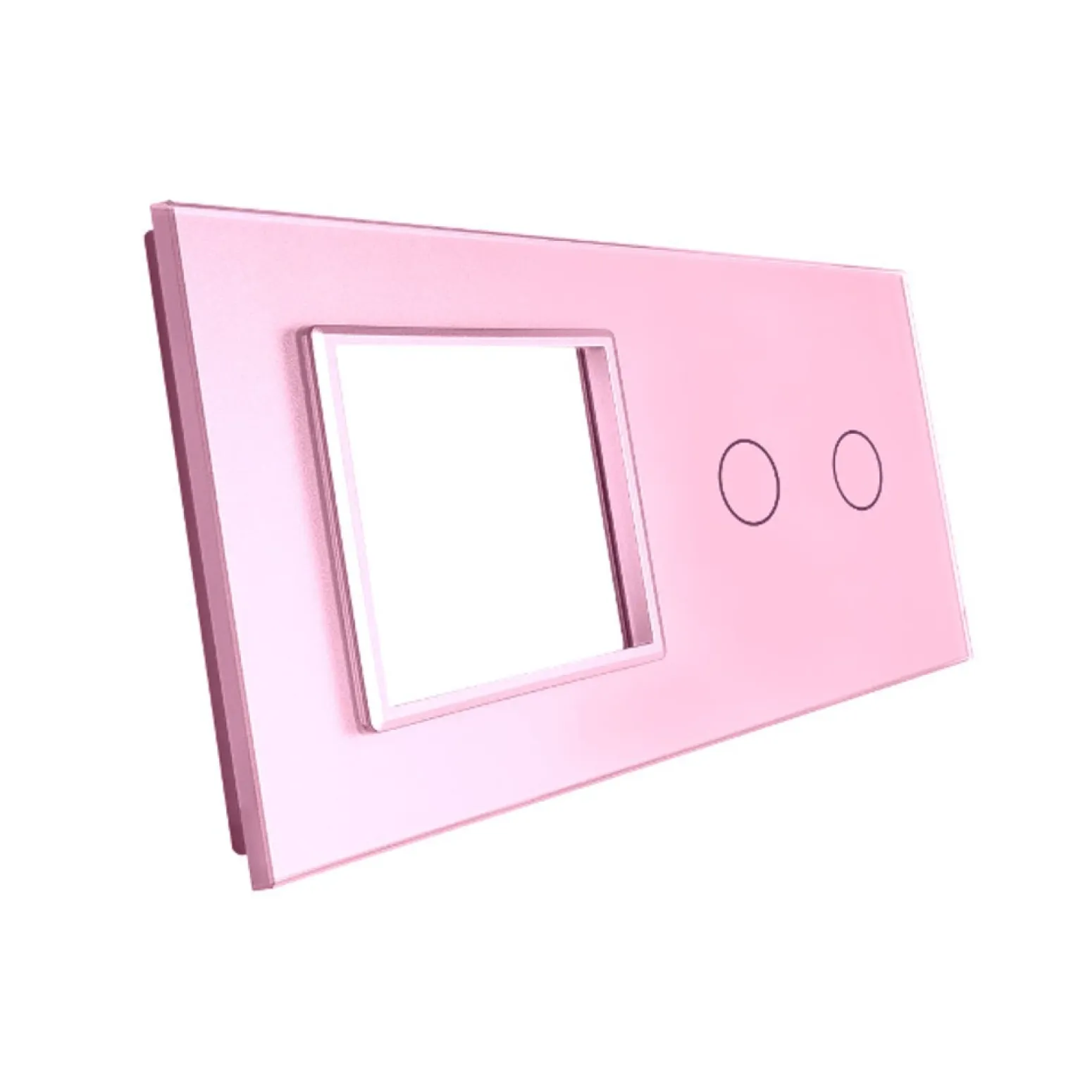 Włącznik dotykowy podwójny EC Wi-Fi z gniazdem elektrycznym różowy (VL-C702ECG-67) LIVOLO