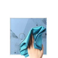 Włącznik dotykowy podwójny z białym panelem szklanym (VL-C702-61) LIVOLO